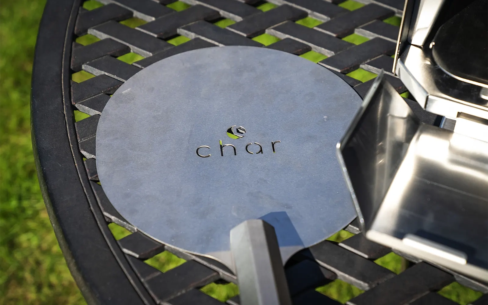 Close-up of a pizza peel